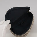 Christian Dior Trotter Canvas Saddle Pouch Navy Gold Auth 101852-19