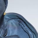 Christian Dior Trotter Canvas Saddle Pouch Navy Gold Auth 101852-20