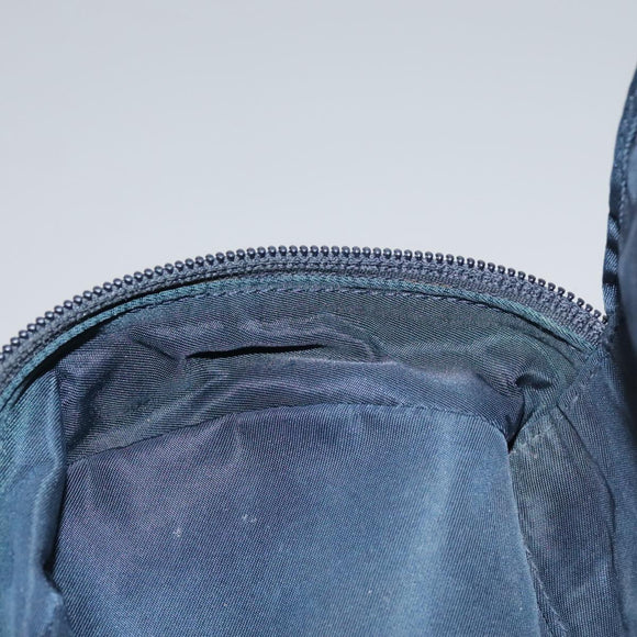 Christian Dior Trotter Canvas Saddle Pouch Navy Gold Auth 101852