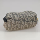 Christian Dior Trotter Canvas Saddle Pouch Navy Gold Auth 101852-5