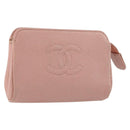 CHANEL Etui Kaviaarleer Roze Goud CC Auth 101855-1