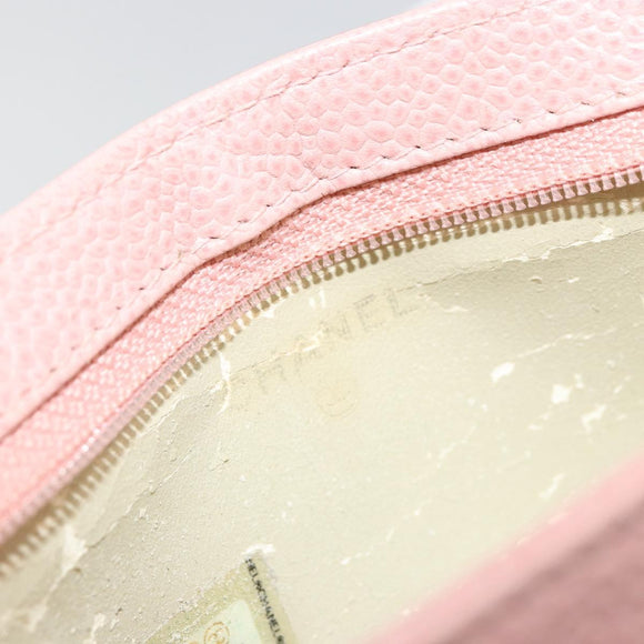 CHANEL Etui Kaviaarleer Roze Goud CC Auth 101855