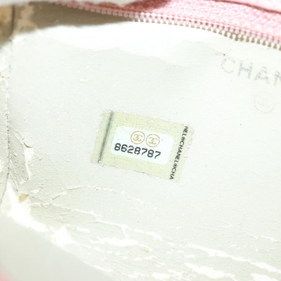 CHANEL Pouch Caviar Skin Pink Gold CC Auth 101855