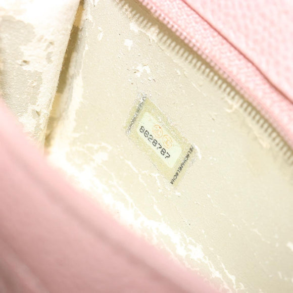 CHANEL Etui Kaviaarleer Roze Goud CC Auth 101855