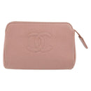 CHANEL Etui Kaviaarleer Roze Goud CC Auth 101855-13