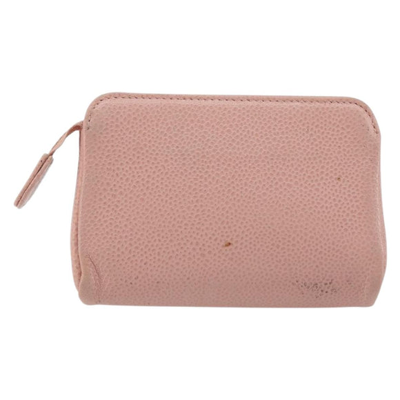 CHANEL Etui Kaviaarleer Roze Goud CC Auth 101855