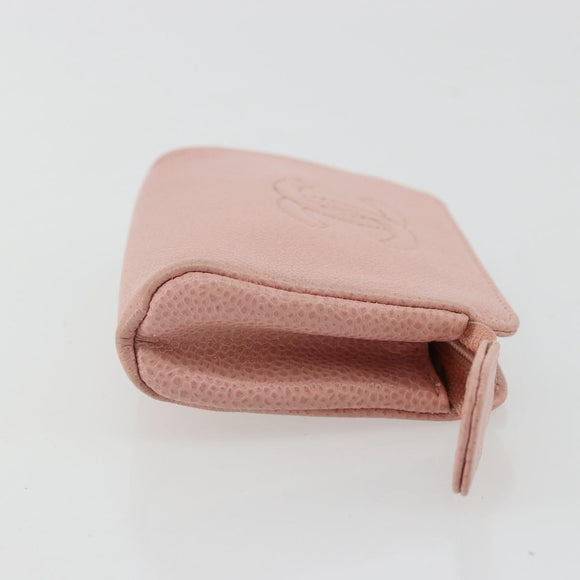 CHANEL Etui Kaviaarleer Roze Goud CC Auth 101855