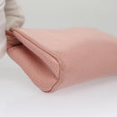 CHANEL Pouch Caviar Skin Pink Gold CC Auth 101855-7