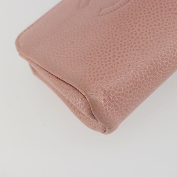 CHANEL Etui Kaviaarleer Roze Goud CC Auth 101855