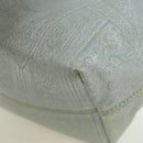PRADA Hand Bag Leather Light Blue Gold Auth 101859V-36