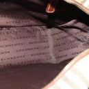 BURBERRY Nova Check Hand Bag PVC Leather Beige Auth 101860-19