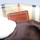 BURBERRY Nova Check Hand Bag PVC Leather Beige Auth 101860-12