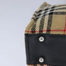 Burberrys Nova Check Hand Bag cotton Beige Auth 101866-14
