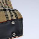 Burberrys Nova Check Hand Bag cotton Beige Auth 101866-9
