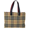 Burberrys Nova Check Hand Bag cotton Beige Auth 101866-2