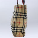 Burberrys Nova Check Hand Bag cotton Beige Auth 101866-4
