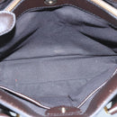 BURBERRY Nova Check Hand Bag PVC Leather Beige Auth 101879-18