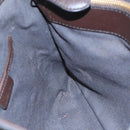 BURBERRY Nova Check Hand Bag PVC Leather Beige Auth 101879-20