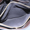 BURBERRY Nova Check Hand Bag PVC Leather Beige Auth 101879-21