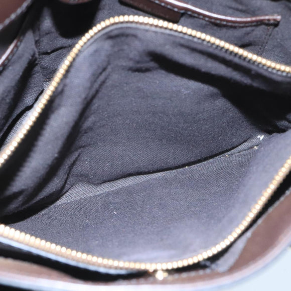 BURBERRY Nova Check Hand Bag PVC Leather Beige Auth 101879