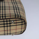 BURBERRY Nova Check Hand Bag Canvas Beige Auth 101880-14