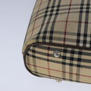 BURBERRY Nova Check Hand Bag Canvas Beige Auth 101880-15