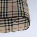 BURBERRY Nova Check Hand Bag Canvas Beige Auth 101880-16