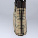 BURBERRY Nova Check Hand Bag Canvas Beige Auth 101880-4