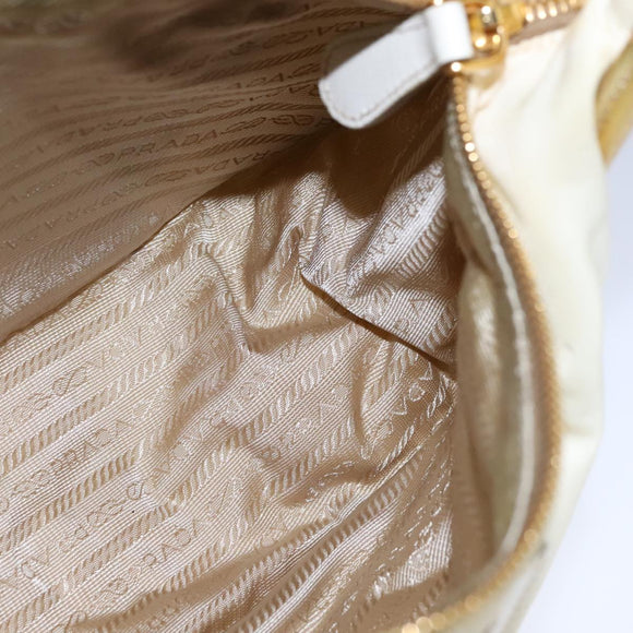 PRADA Hand Bag Nylon 2way White Auth 101889