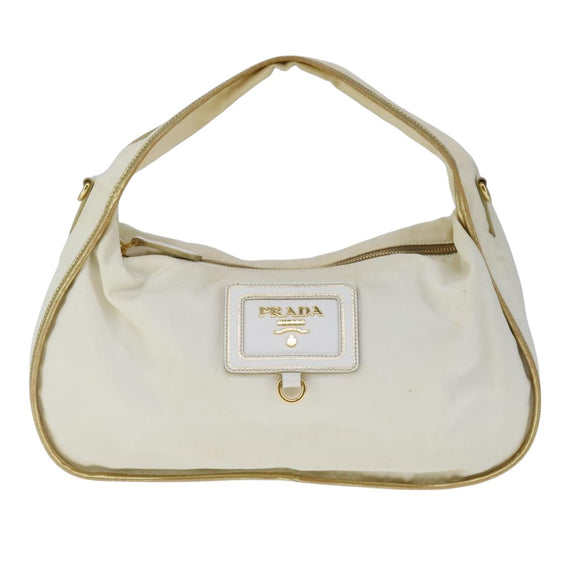 PRADA Hand Bag Nylon 2way White Auth 101889
