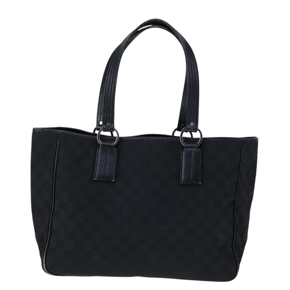 GUCCI GG Canvas Tote Bag Canvas Black Auth 101912