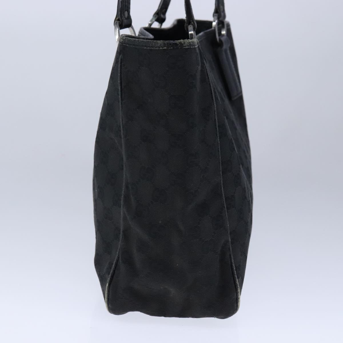 GUCCI GG Canvas Tote Bag Canvas Black Auth 101912