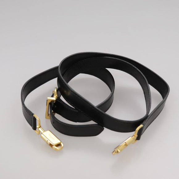 Salvatore Ferragamo Gancini Hand Bag Suede 2way Black Gold Auth 101932