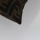 FENDI Zucca Canvas Drawstring Bag Brown Black Auth 101941-14