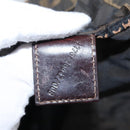 FENDI Zucca Canvas Drawstring Bag Brown Black Auth 101941-12