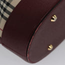 BURBERRY Nova Check Tote Bag Canvas Leather Gold Beige Auth 101946-9