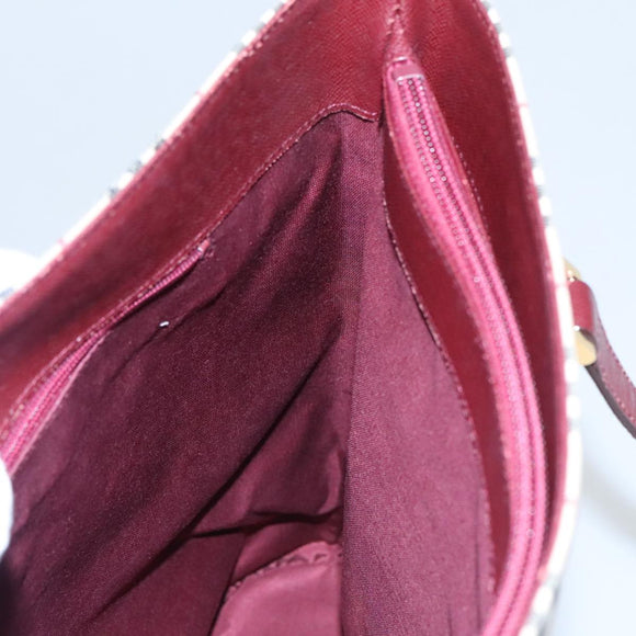 BURBERRY Nova Check Tote Bag Canvas Leather Gold Beige Auth 101946