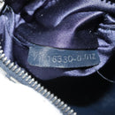 FENDI Zucchino Canvas Shoulder Bag Navy Silver Auth 101961-12