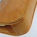 CHANEL Gamaguchi Hand Bag Patent leather Orange CC Auth 101965-13