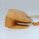 CHANEL Gamaguchi Hand Bag Patent leather Orange CC Auth 101965-4