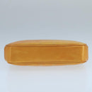 CHANEL Gamaguchi Hand Bag Patent leather Orange CC Auth 101965-9