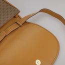 GUCCI Micro GG Supreme Shoulder Bag PVC Beige Brown Gold Auth 101967-18