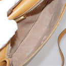 GUCCI Micro GG Supreme Shoulder Bag PVC Beige Brown Gold Auth 101967-11