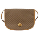 GUCCI Micro GG Supreme Shoulder Bag PVC Beige Brown Gold Auth 101967-13