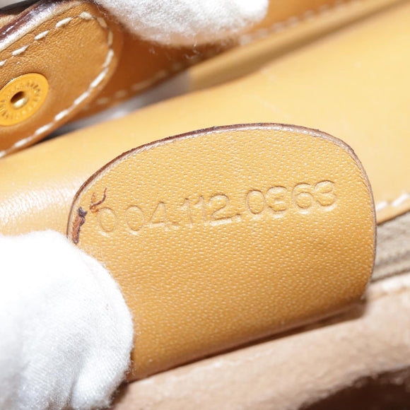 GUCCI Micro GG Supreme Shoulder Bag PVC Beige Brown Gold Auth 101967