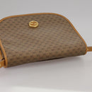 GUCCI Micro GG Supreme Shoulder Bag PVC Beige Brown Gold Auth 101967-6