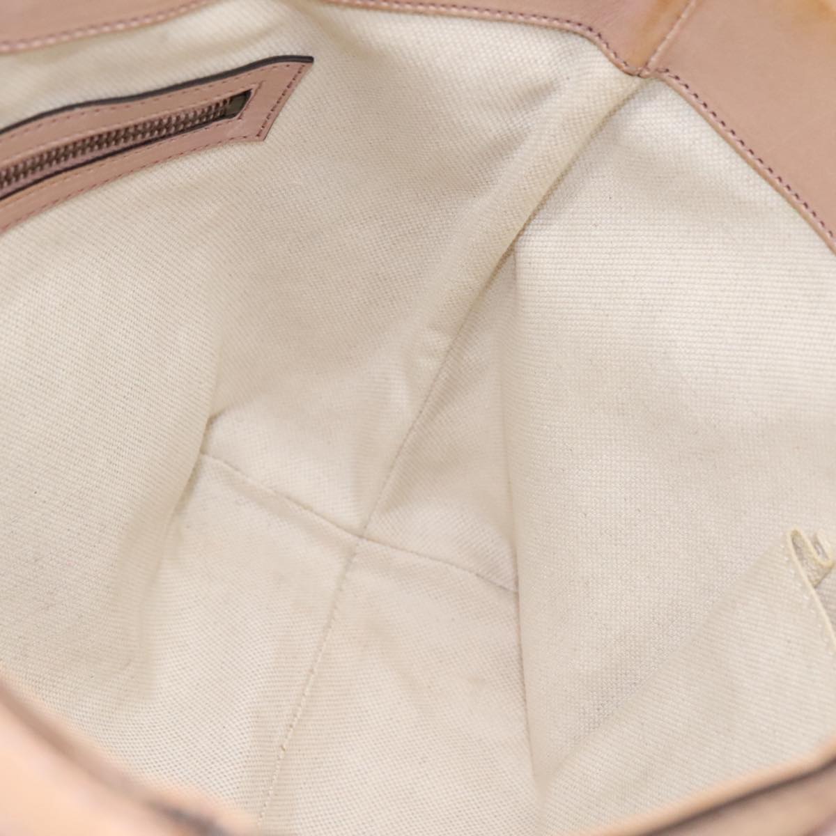 GUCCI GG Canvas Tote Bag Beige Pink Gold 308604 Auth 101970