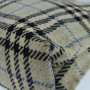BURBERRY Nova Check Hand Bag Wool Gray Auth 101983-9
