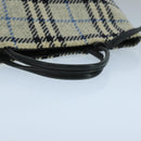 BURBERRY Nova Check Hand Bag Wool Gray Auth 101983-7
