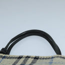BURBERRY Nova Check Hand Bag Wool Gray Auth 101983-8